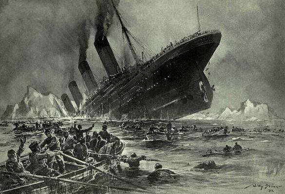 Titanic sjunker.