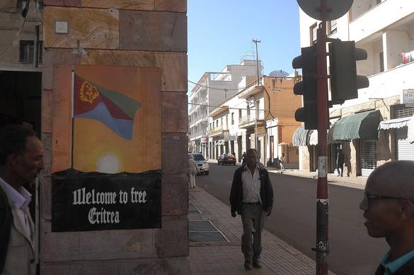 En affisch som syftar på Eritreas självständighet.