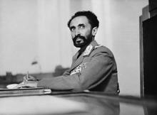 Haile Selassie, dåvarande kejsare i Etiopien.