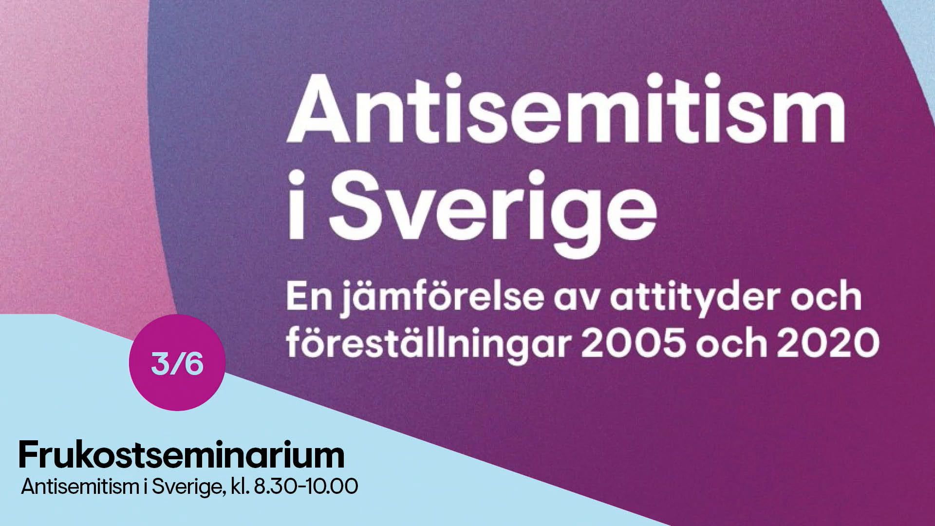 Antisemitism i Sverige. En jämförelse av attityder och föreställningar 2005 och 2020