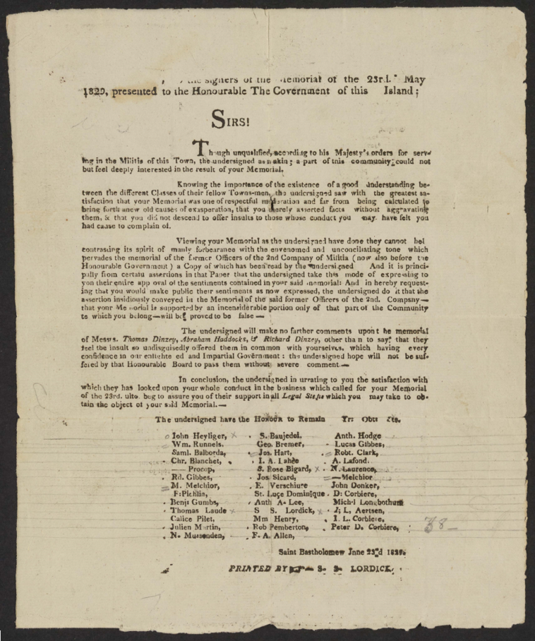 Ett gulnat papper från 1800-talet med text och namn underskrifter