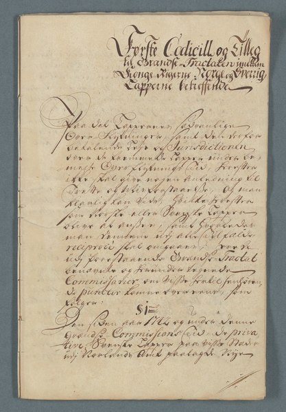 Handskriven ålderdomlig text på äldre gulnat papper.